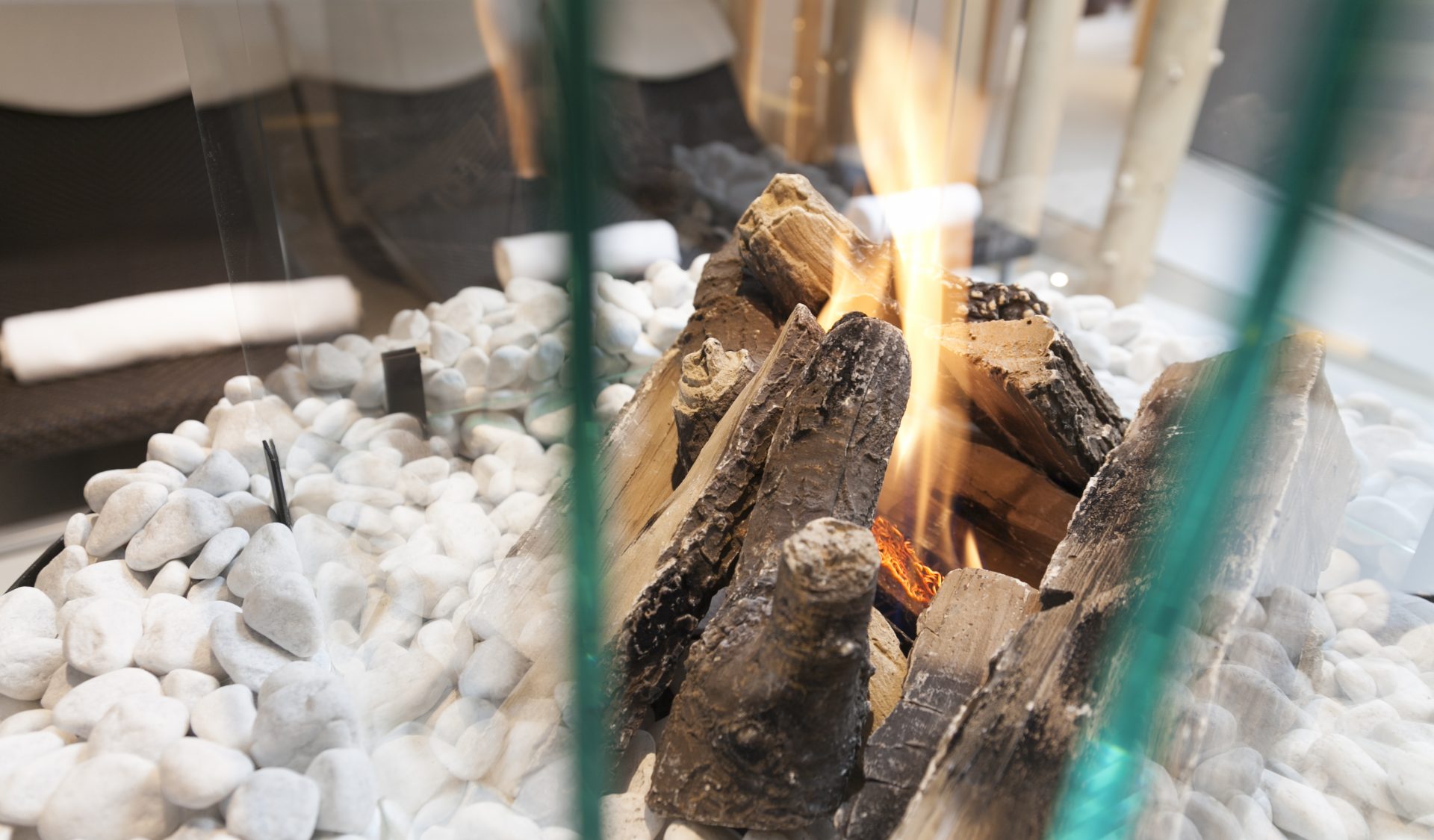 Centro benessere con caminetto